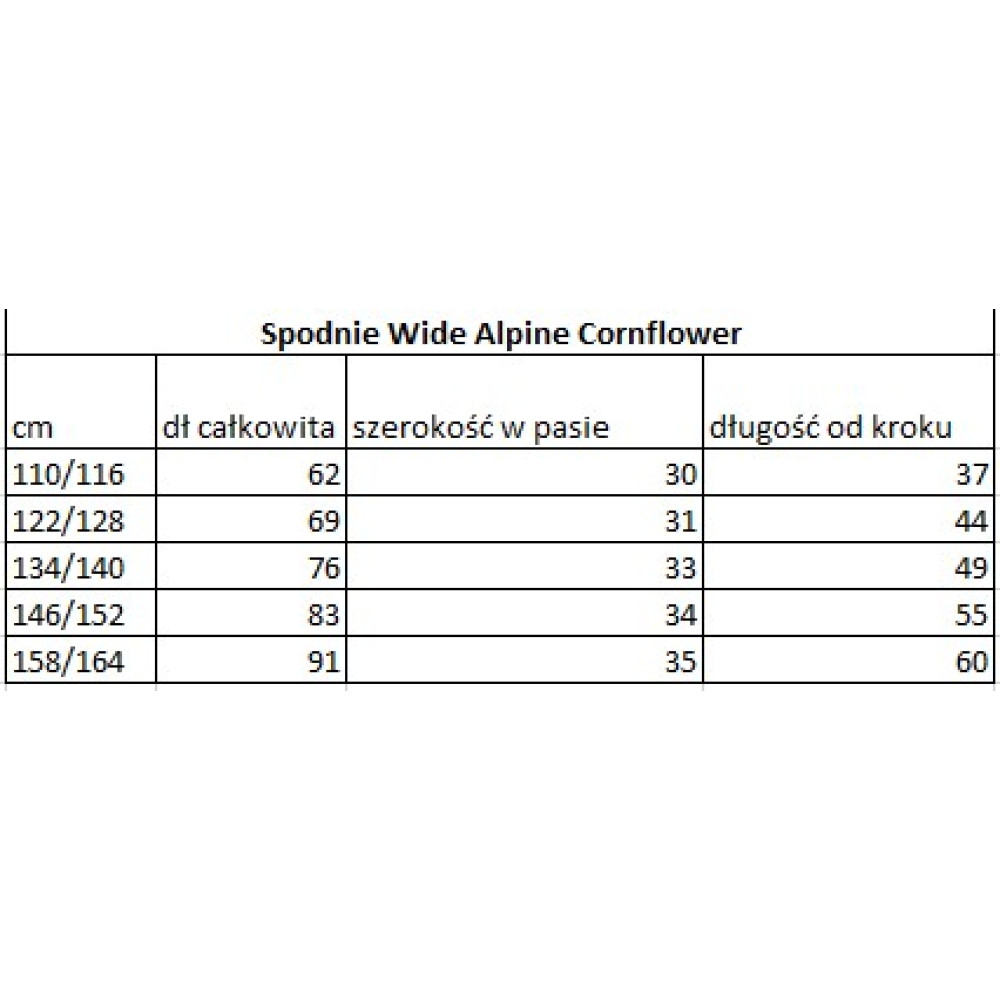 Spodnie Wide Alpine Cornflower
