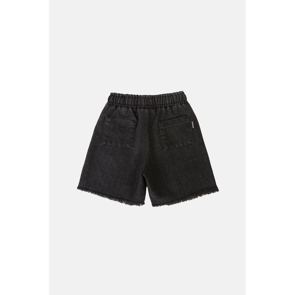 Black Jeans Comfort Fit Shorts Raw