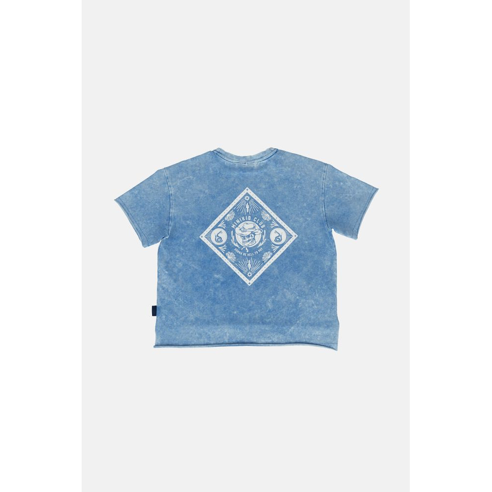 T-shirt Acid Blue Skull