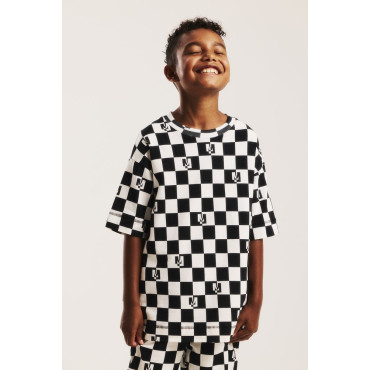 T-shirt Checkered Black and White