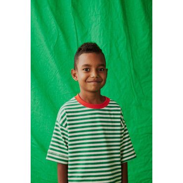 Stripes T-Shirt White Green Red