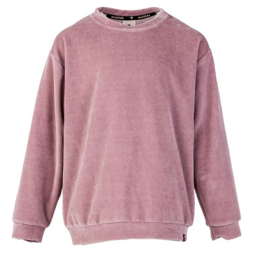 Velvet Oversize Sweatshirt Dirty Pink