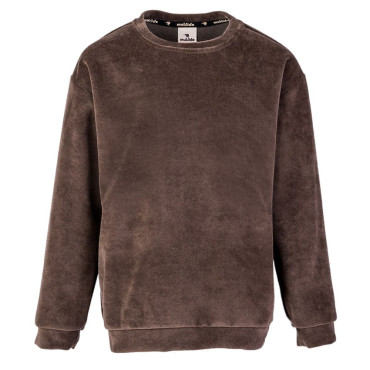 Velvet Oversize Sweatshirt Chocolate