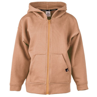 Hoodie with zip beige