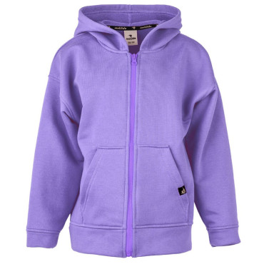 Hoodie with zip lila