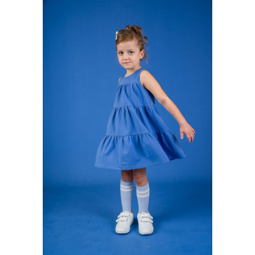 A-Line Blue Dress