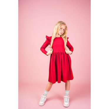 Red frill dress