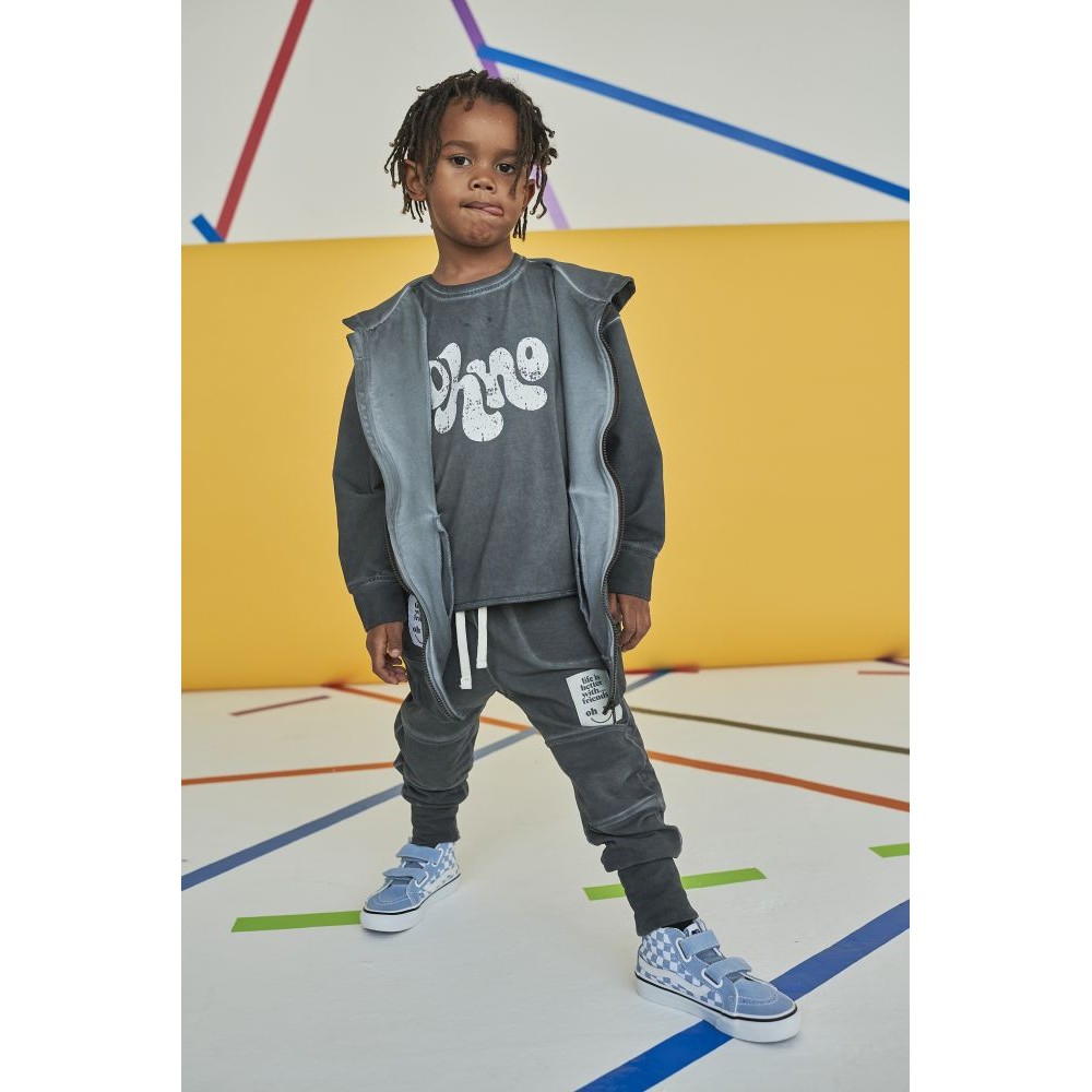 Grey Graphite Good Vibes Pants Washed